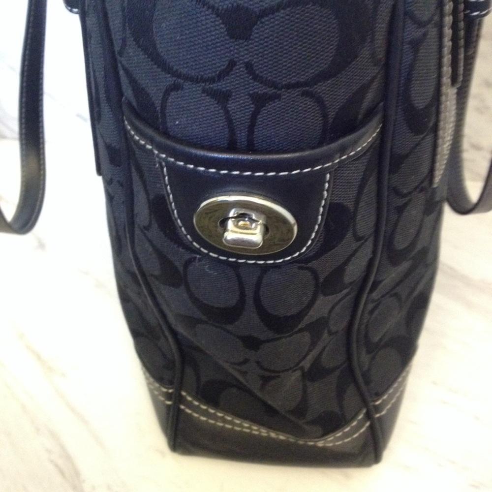 Coach Signature black tote - Picture 3 of 6